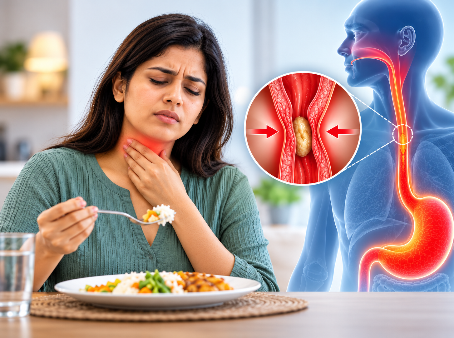 <p>Difficulty Swallowing Food? When Could It Indicate an Esophageal Problem?</p>
