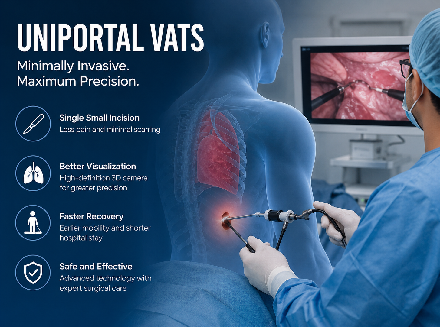 <p>Uniportal VATS: How Single-Incision Thoracic Surgery Works</p>
